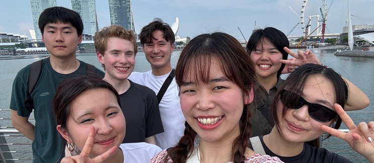 Westpac Scholars gathered together in the streets of Singapore