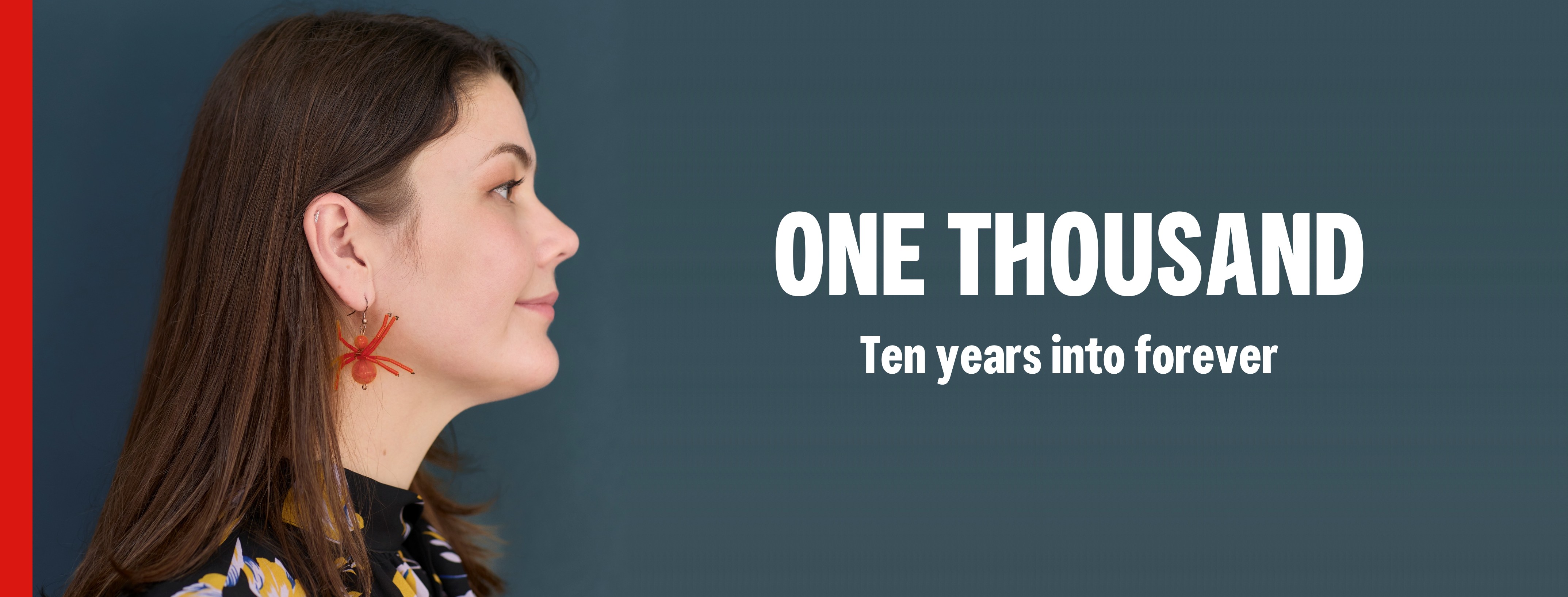 Image of sam nixon with text: one thousand. ten years into forever.