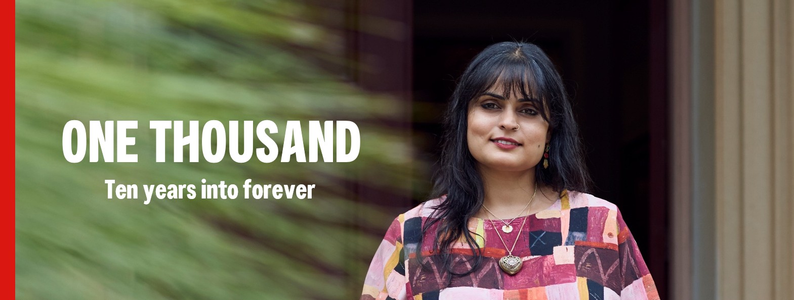 Image of Meru Sheel with text: one thousand. ten years into forever.