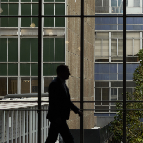 Image of Ivan Kassal walking through university
