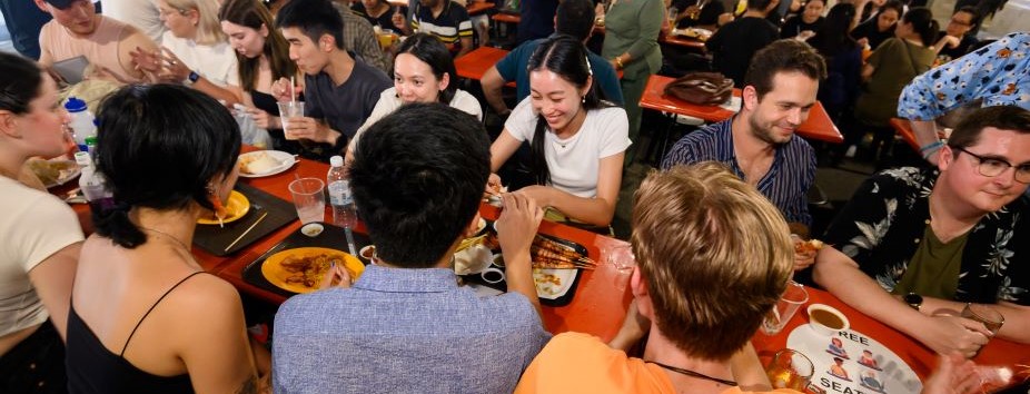 Westpac Scholars enjoy street food in Singapore